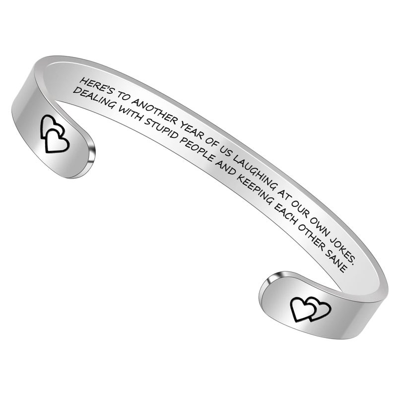 Btysun Mothers Day Gifts for Mom, Gifts for Mom from Daughter Inspirational Bracelets for Women Wife Mom Gifts for Her Cuff Bangle Friend Friendship Bracelet - Image 1